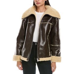 Apparis Womens  Calina Bonded Coat, Brown
